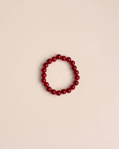Bubbel armband wijnrood