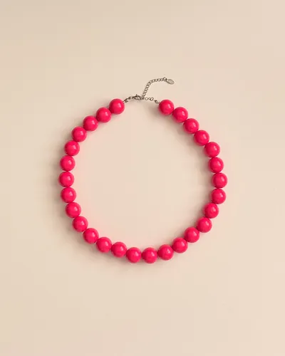 Bubbelketting fuchsia zilver