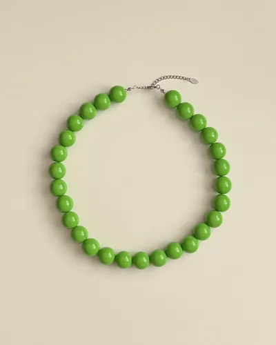 Bubbelketting groen zilver