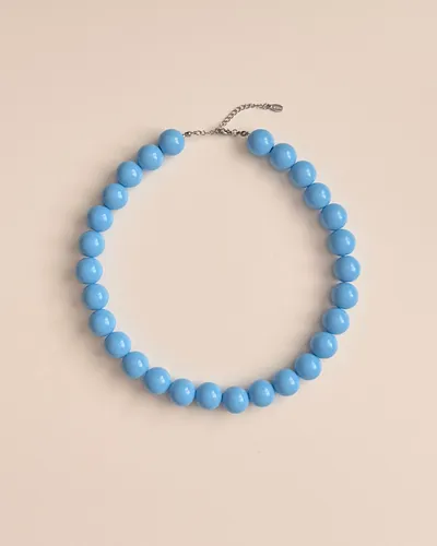 Bubbelketting jeans blauw zilver