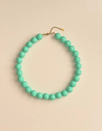 Bubbelketting turquoise goud