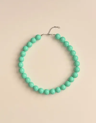 Bubbelketting turquoise zilver