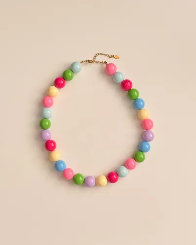Bubbelketting meerkleurig goud