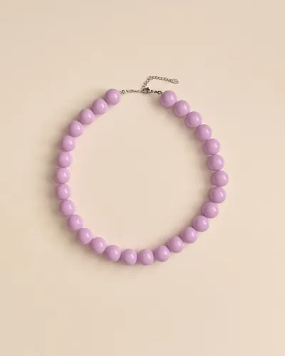 Bubbelketting lila zilver