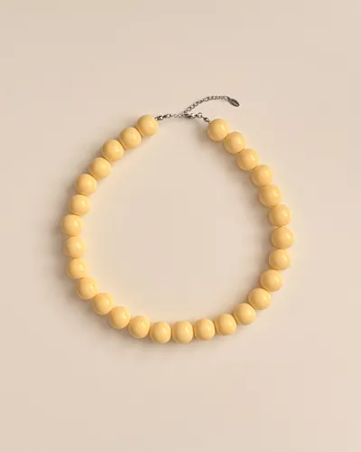 Bubbelketting botergeel zilver